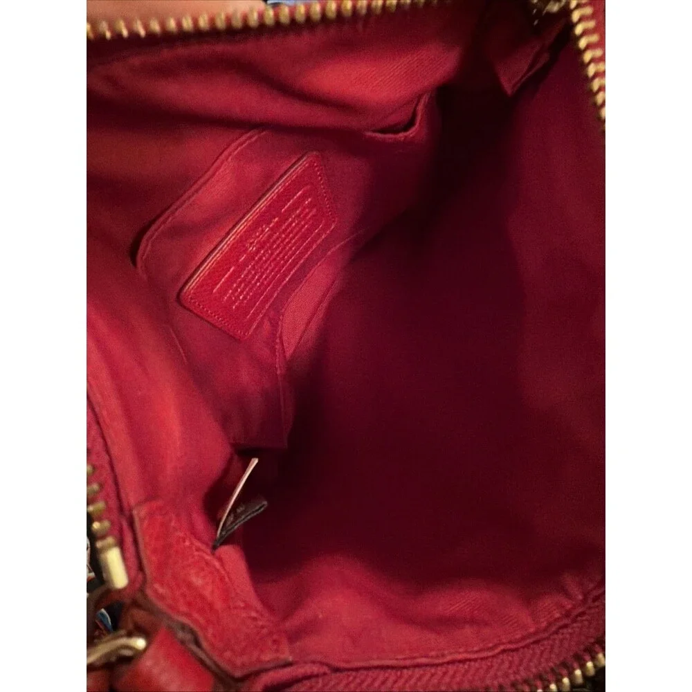 Coach North South Crossbody Bag-Red w/ Adjustable Strap Gold Hardware.Excellent!